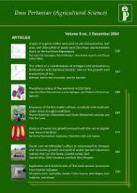 Jurnal Ilmu Pertanian (Agricultural Science) Volume 7 No.2 Tahun 2022