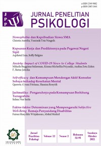 Jurnal Penelitian Psikologi Vol. 12 No. 2, 2021