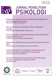 Jurnal Penelitian Psikologi Vol. 14 No. 1, 2023