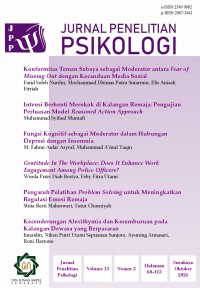 Jurnal Penelitian Psikologi Vol. 15 No. 2, 2024